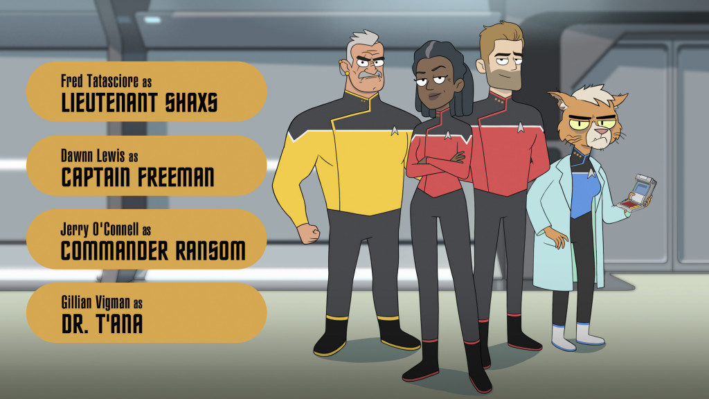 Fred Tatasciore como el teniente Shaxs; Dawnn Lewis será el capitán Freeman; Jerry O'Connell interpretará al comandante Ransom; Gillian Vigman como Dr. T'ana; será la tripulación de la U.S.S Cerritos en STAR TREK: LOWER DECKS